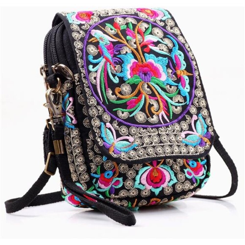 Embroidered Cute Mini Crossbody Bag For Women Small Handbags Wristlet Wallet View 2